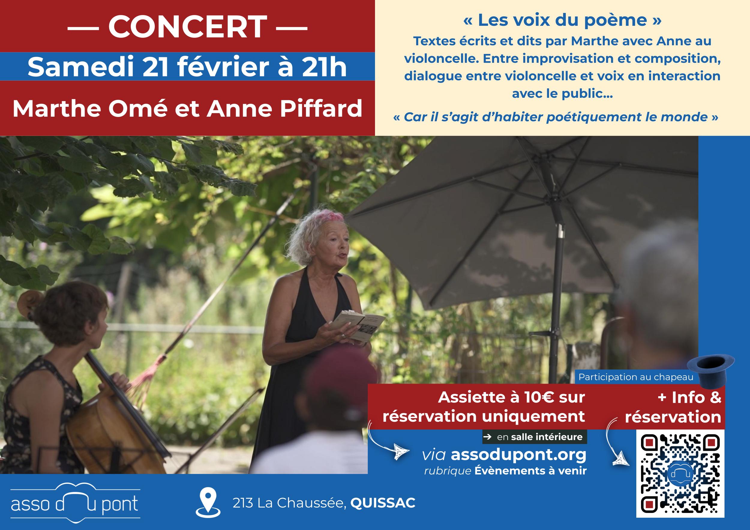 Concert Marthe Omé et Anne Piffard