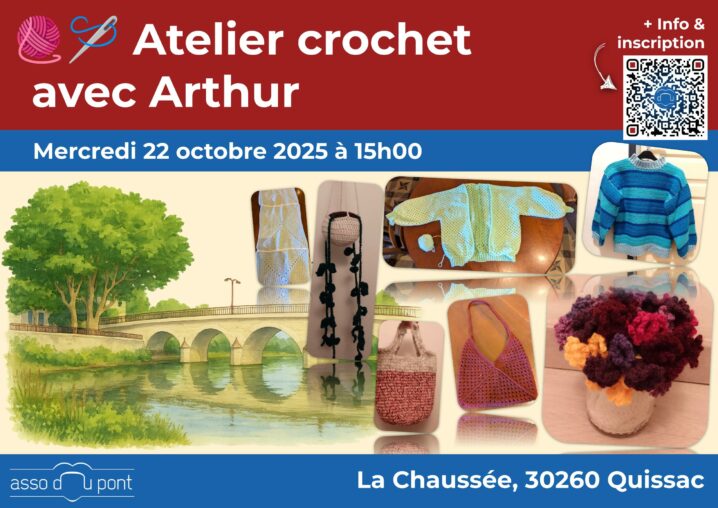 🧶🪡 Atelier crochet avec Arthur