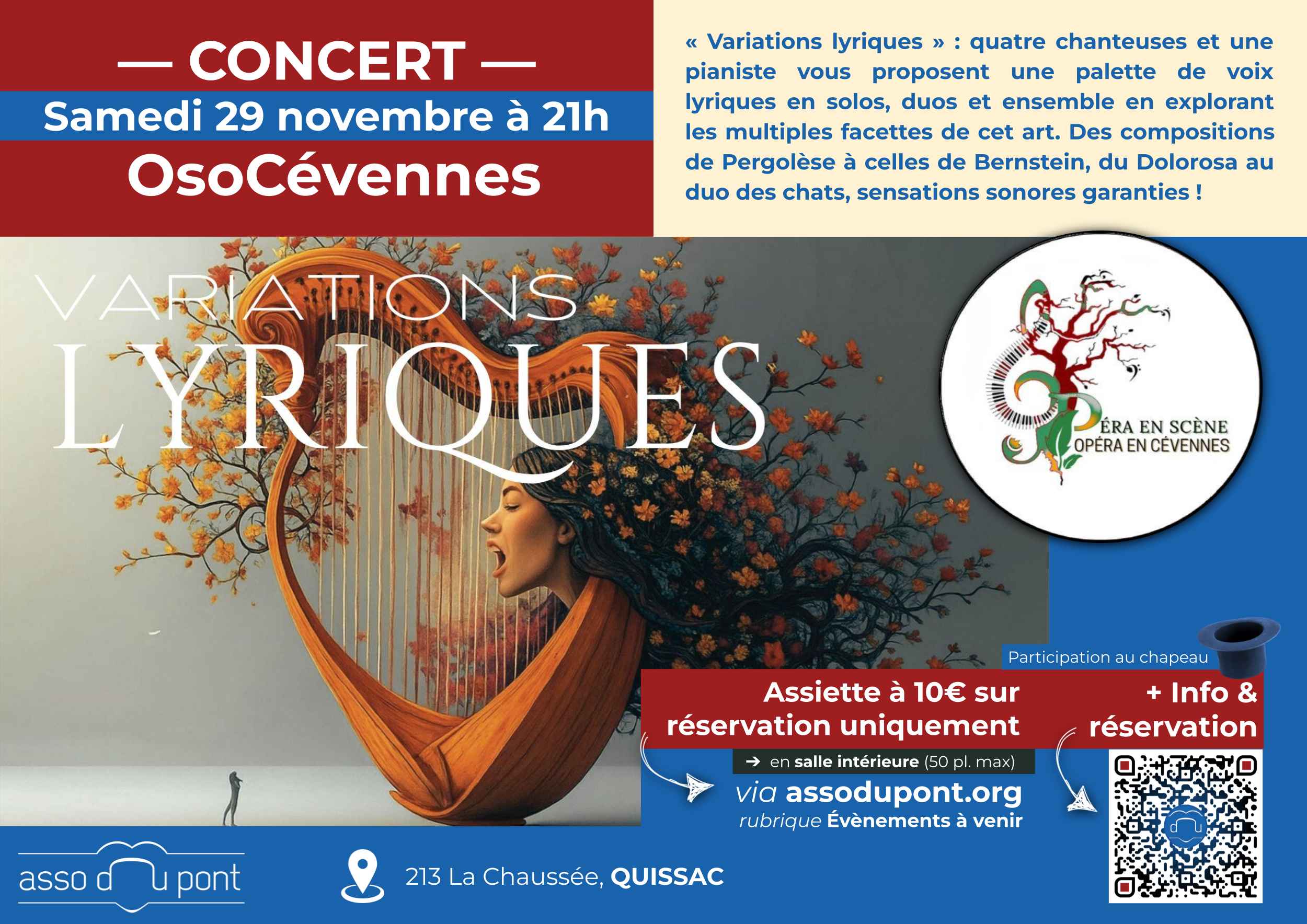 Concert OsoCévennes – “Variations lyriques”